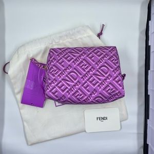 Fendi x Skims Nylon Small Pouch in Purple